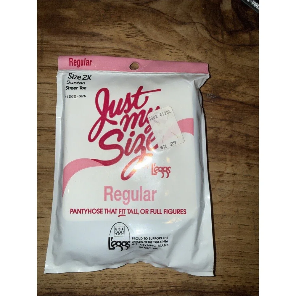 New Just My Size 2X Regular Sheer Toe Pantyhose in SUNTAN NOS by L’eggs